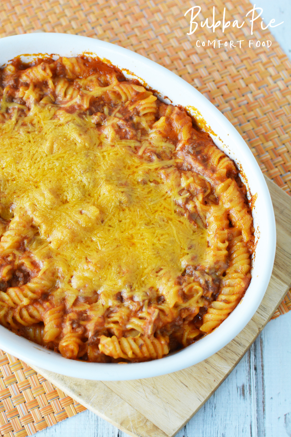 This is the homemade beefaroni right after it comes out of the oven. Yum!