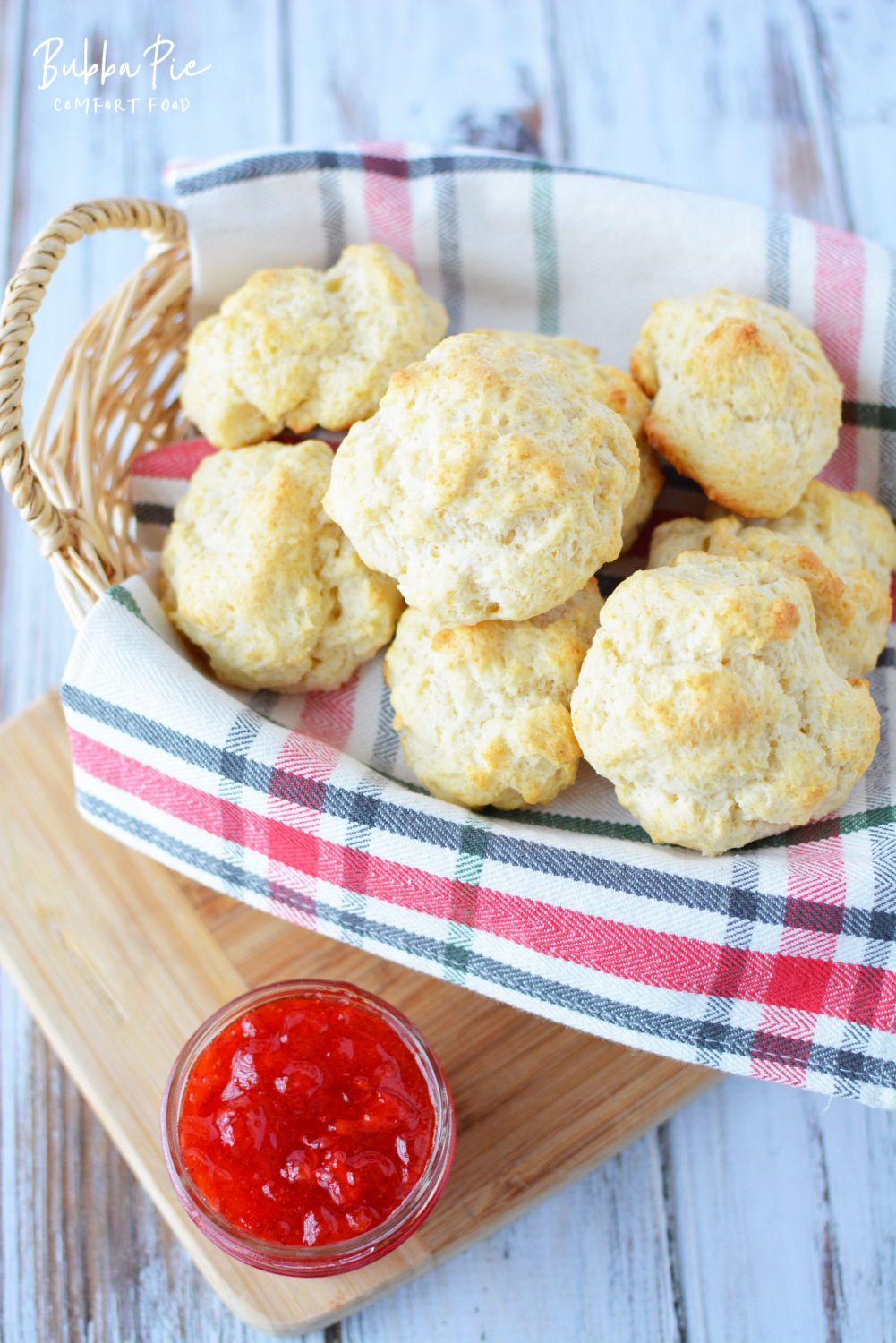 Drop Biscuit Recipe being served in a bread basket.