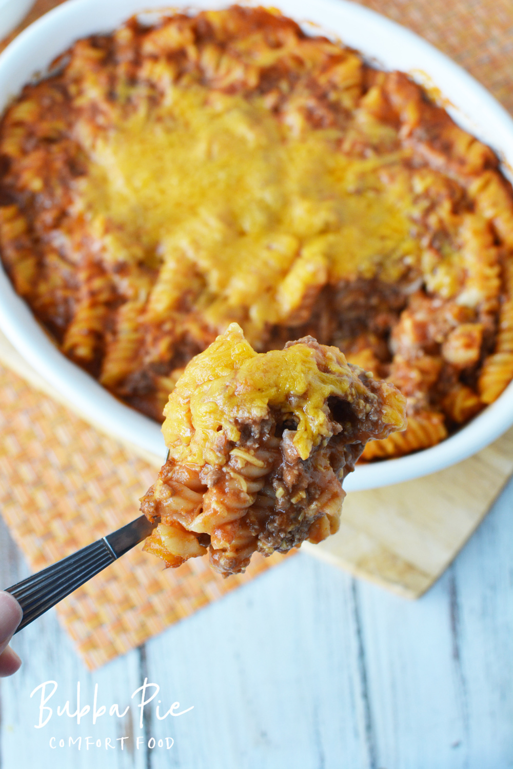 Dishing out my homemade Beefaroni is so easy, I can give my family the perfect serving size. 