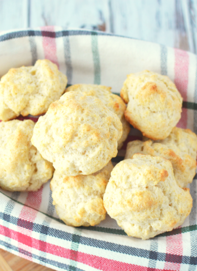 These Quick and Easy Drop Biscuits are the perfect partner for any dish.