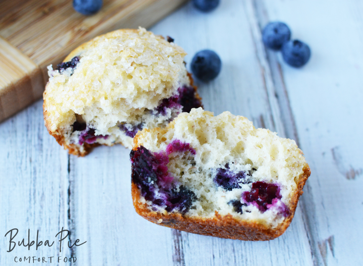 easy banana blueberry muffins are so light and fluffy on the inside