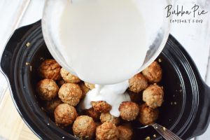 Slow Cooker Swedish Meatballs recipe adds the creamy sauce at the end