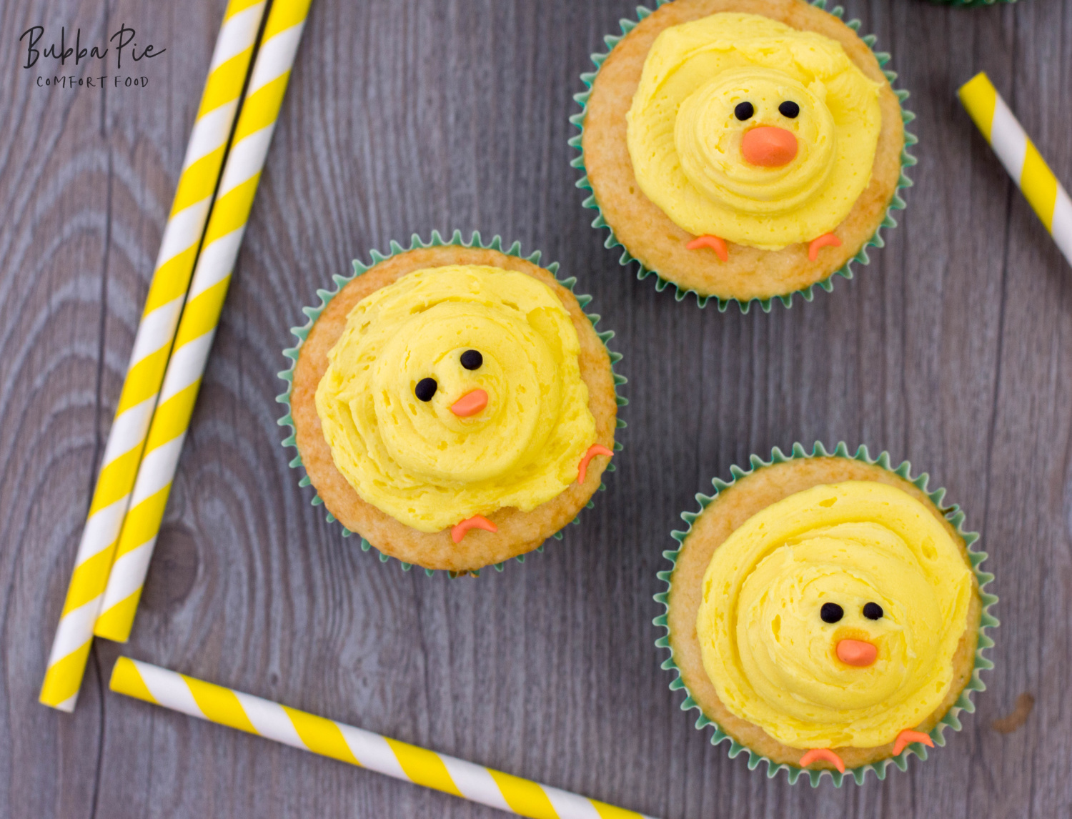 baby chick cupcakes with homemade buttercream frosting are a great holiday treat
