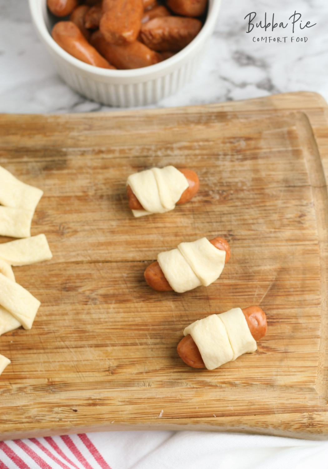 you can also make your pigs in a blanket with cheese