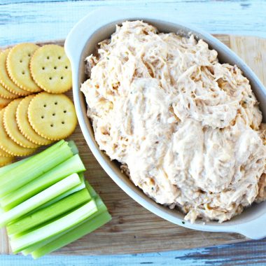 This Buffalo Chicken Dip Crock Pot Recipe is a great appetizer of game day snack