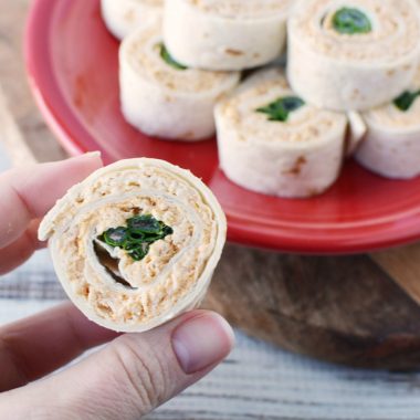 Buffalo Chicken Pinwheels is a great appetizer or gameday food
