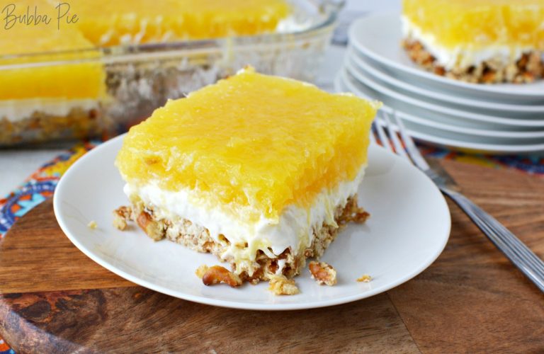Easy Pineapple Pretzel Salad Recipe BubbaPie