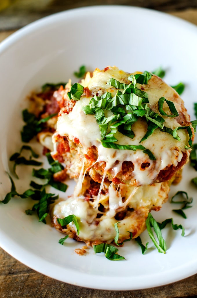 Vegetarian Comfort Food Recipe made in the slow cooker, the eggplant parmesan is made with gluten free breadcrumbs