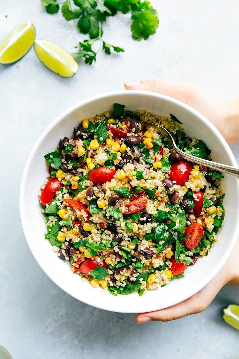 healthy quinoa salad with vegetables