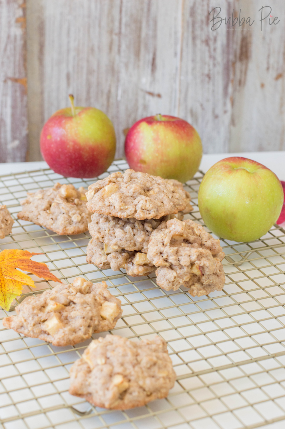 Apple Cookie Recipe has oatmeal and cinnamon