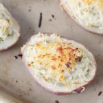 Twice Baked Red Potatoes with butter and sour cream