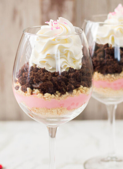 Valentine's Day Pudding Parfait is a great dessert for two