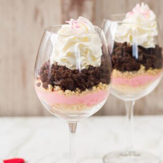 Valentine's Day Pudding Parfait is a great dessert for two