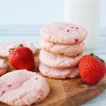 Valentine's Day Strawberry Cake Mix Cookies