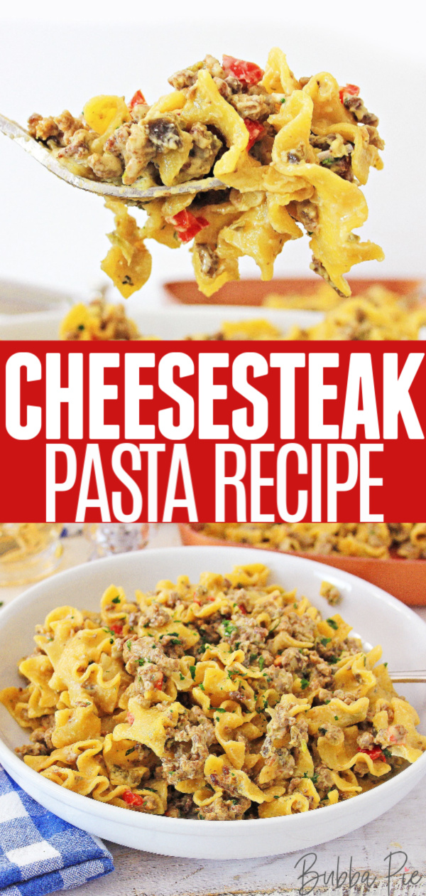 cheesesteak pasta pin 1