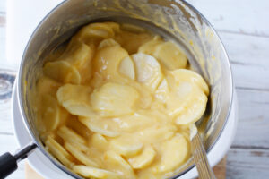 Add potatoes and stir