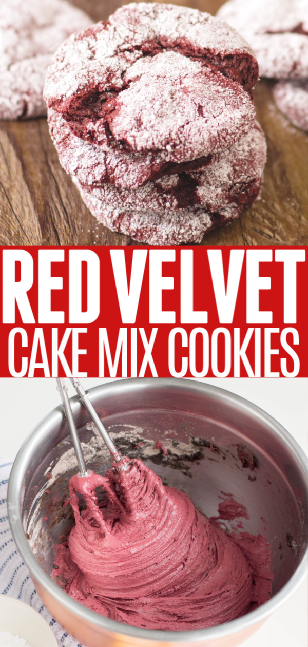 Red Velvet Cake Mix Cookies Pin 1