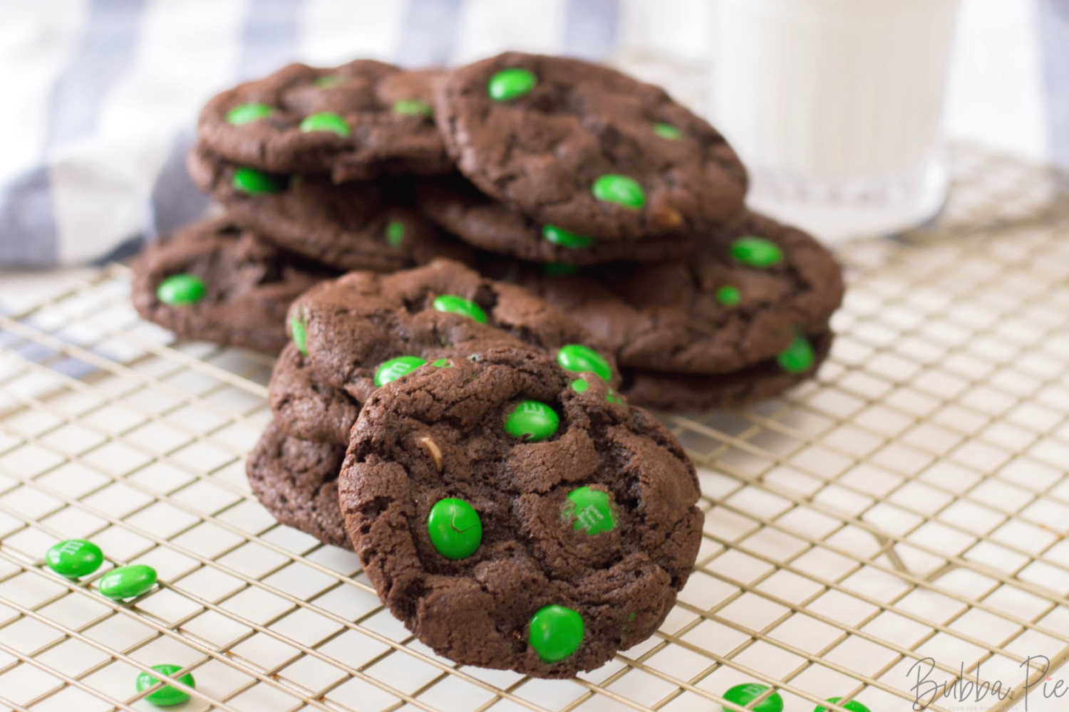 St. Patrick's Day Cookies with Green M&Ms