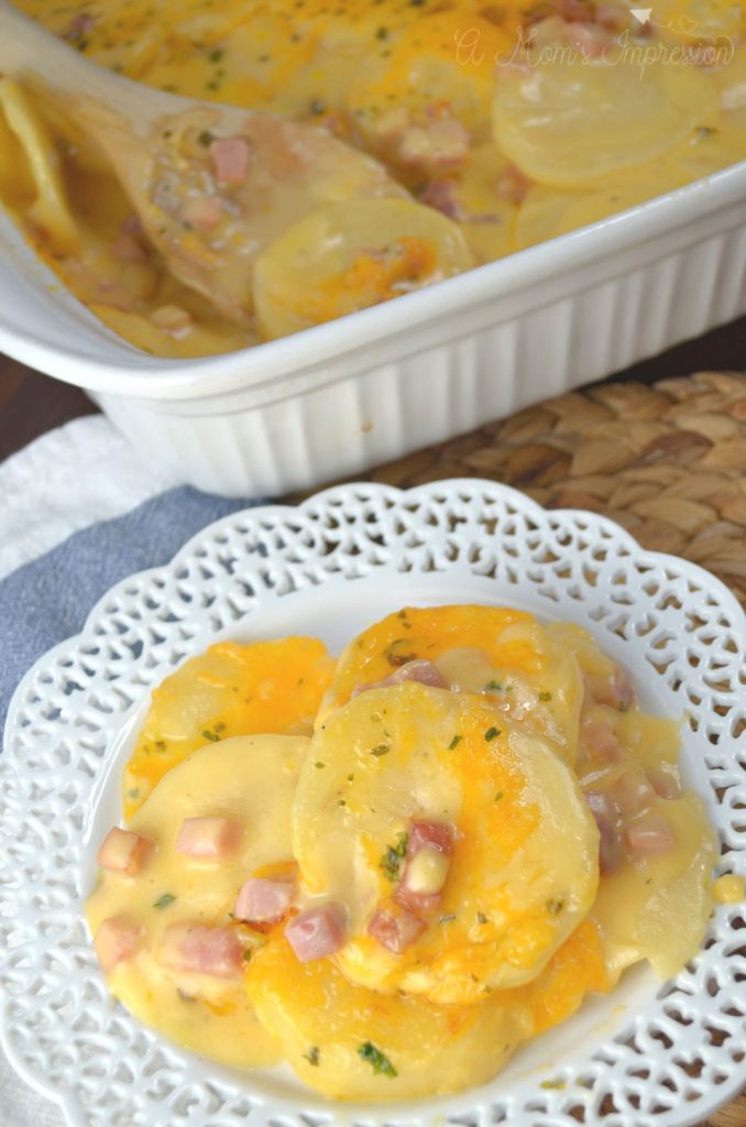 Easy Cheesy Scalloped Potatoes And Ham Recipe A Mom S Impression