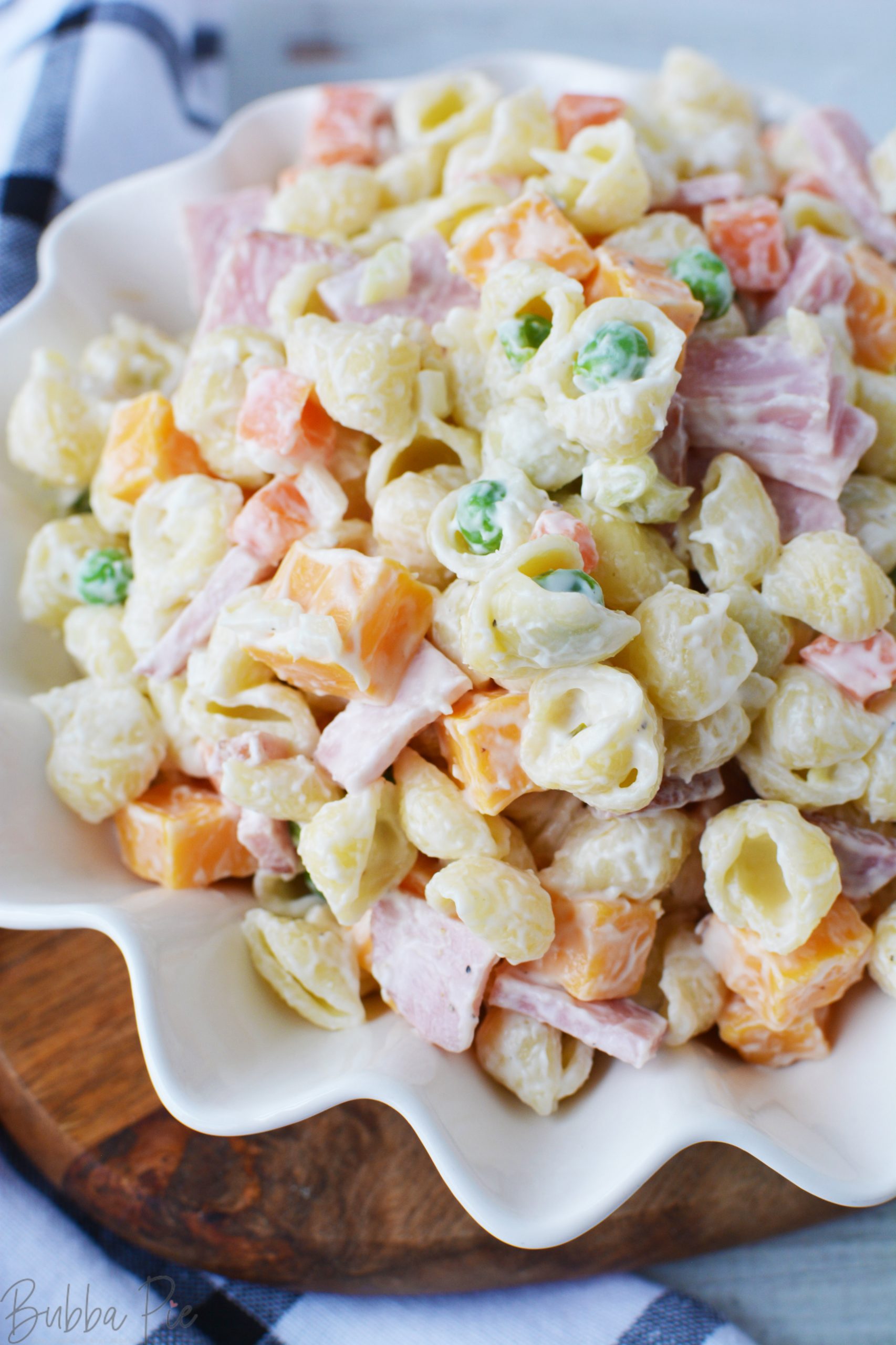 MACARONI SALAD WITH HAM AND CHEESE - BubbaPie