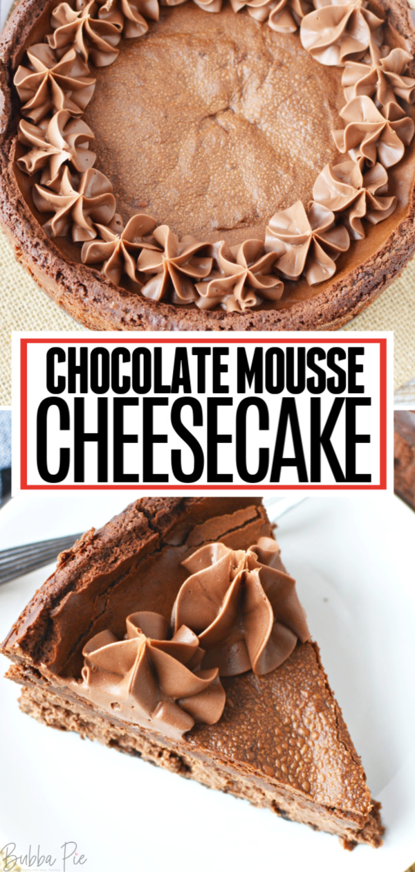 Chocolate mousse cheesecake pin