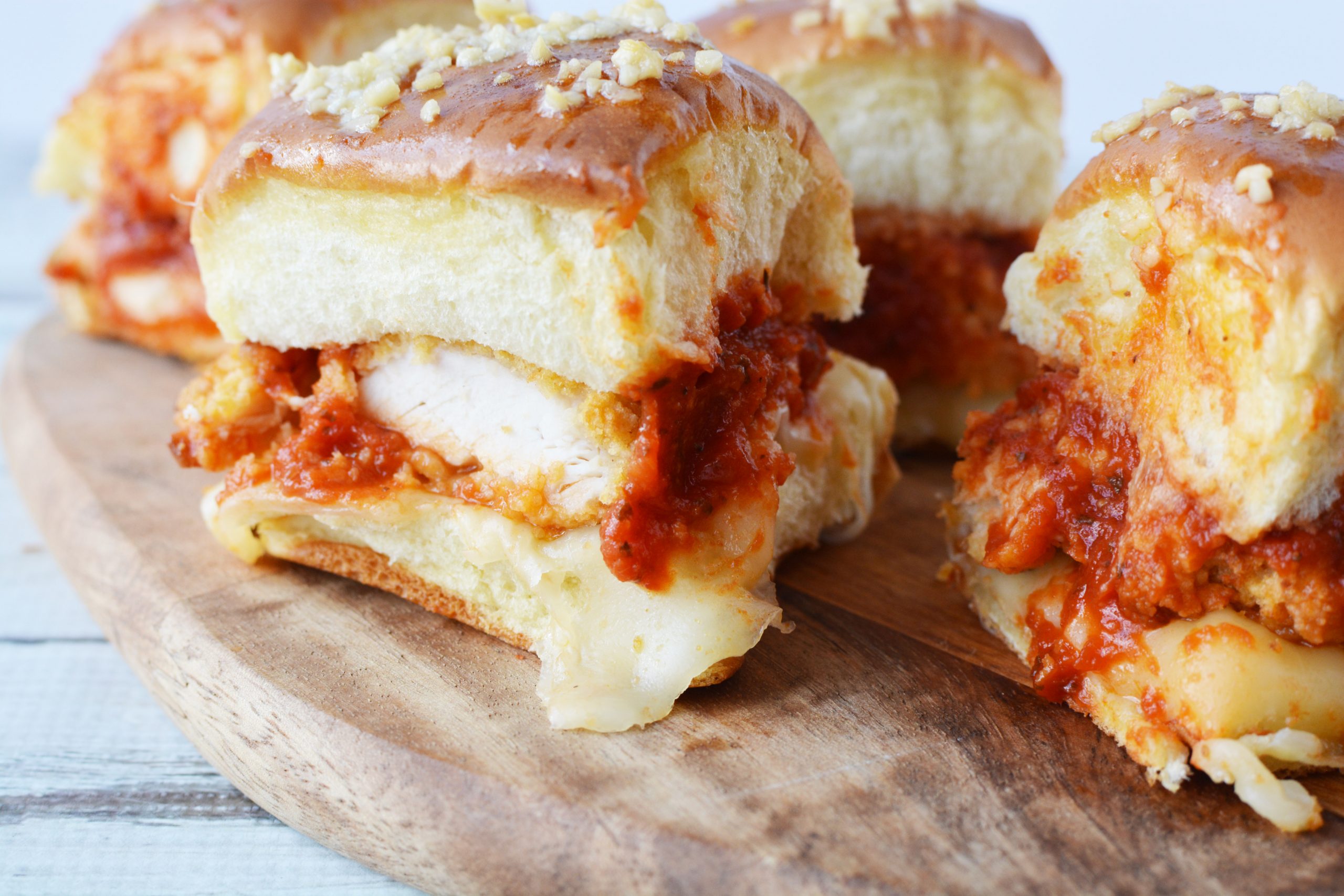 Chicken Parmesan Sliders makes a great appetizer or easy family dinner.