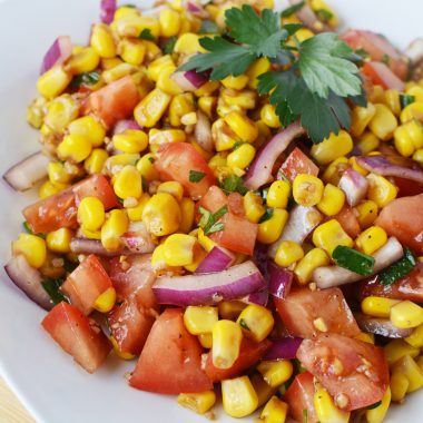 Corn and Tomato Salad makes a great summer side dish.