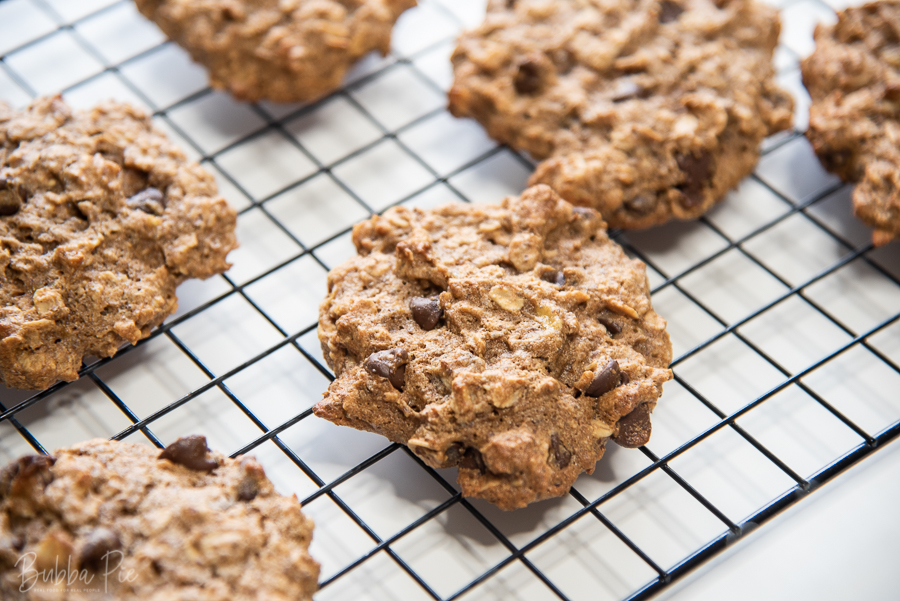 Oatmeal Breakfast Cookies on a cooling rack ready to be served.