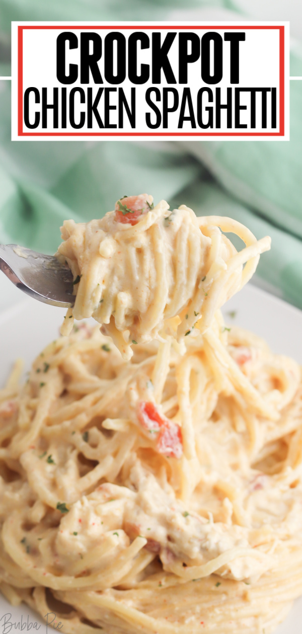 Crockpot Chicken Spaghetti Pin 1