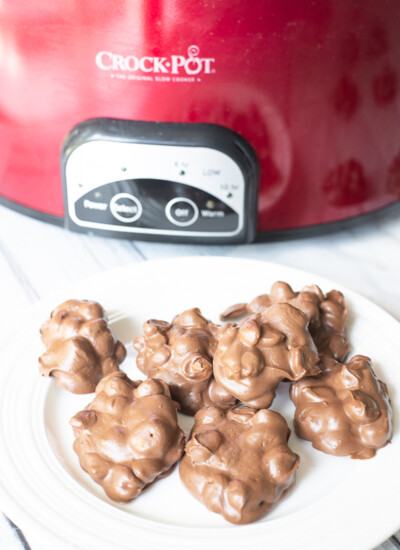 Crockpot Peanut Clusters are incredibly easy to make in your slow cooker.