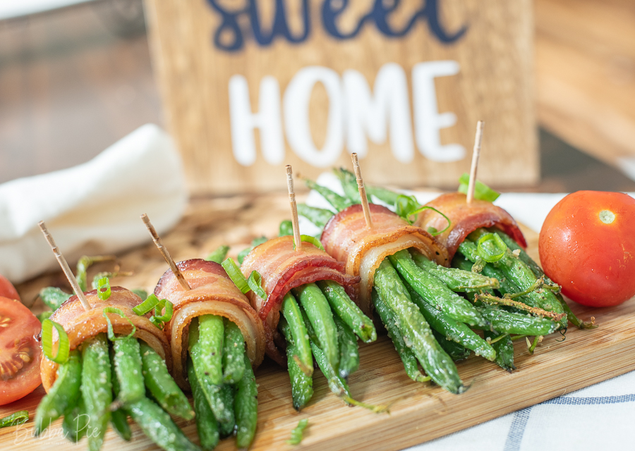 Green Beans Wrapped In Maple Glazed bacon