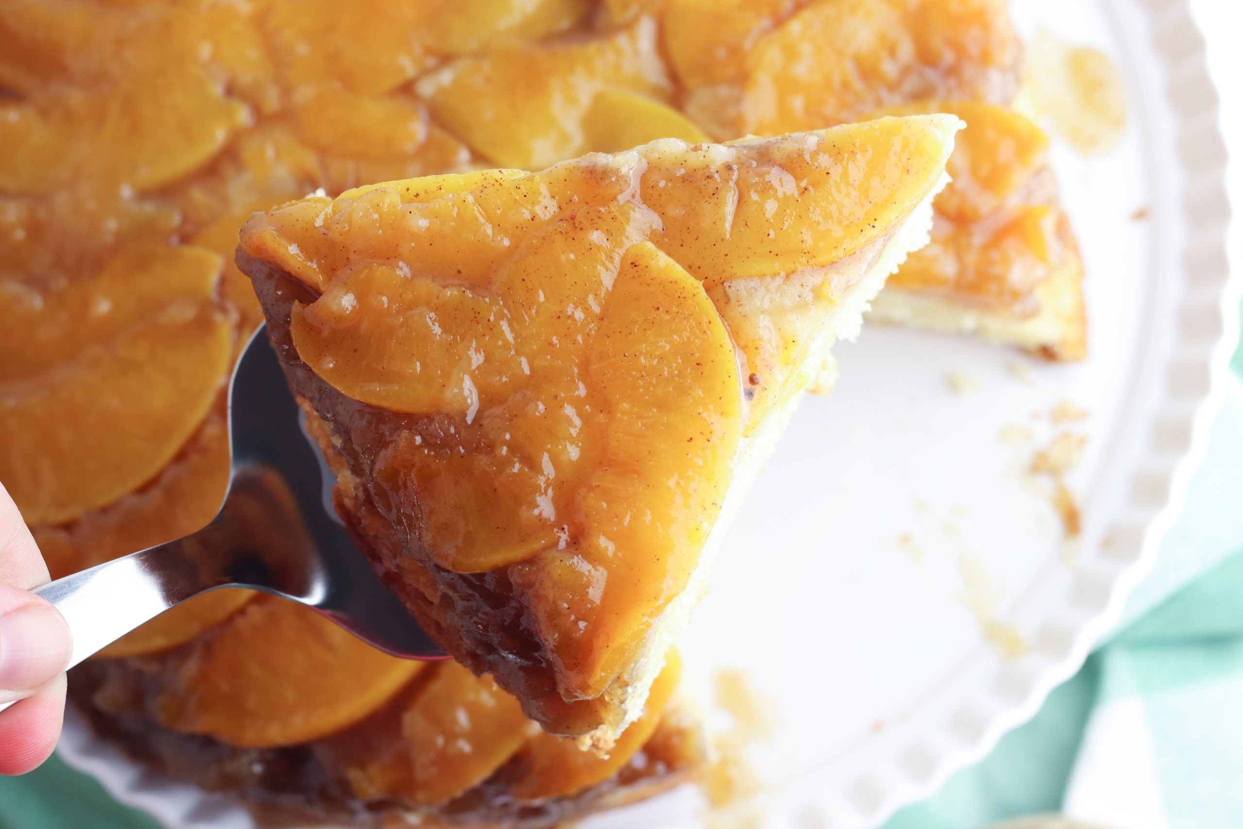 Peach Upside Down Cake Recipe is a great summer dessert recipe