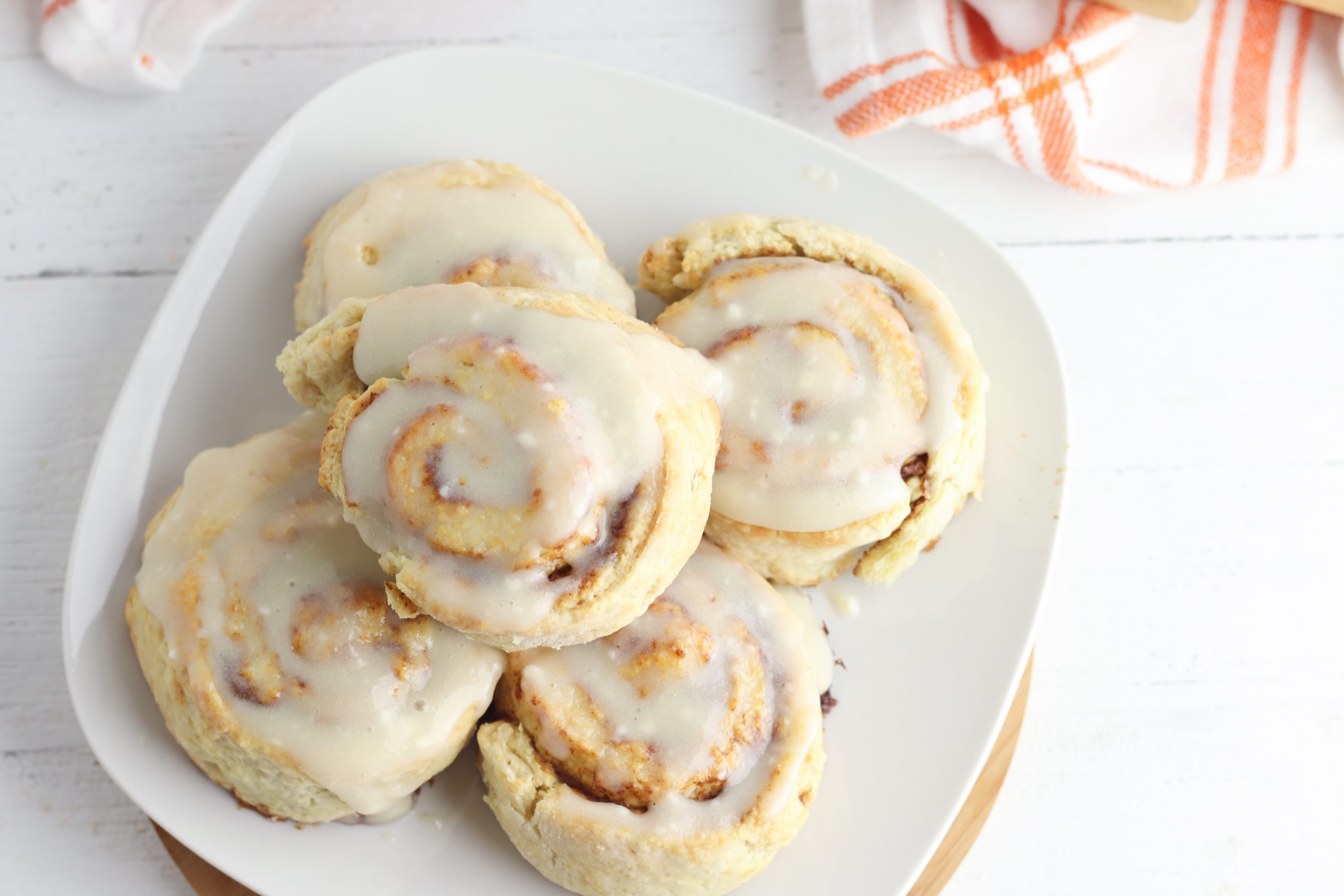 Pumpkin Cinnamon Rolls being served for Breakfast