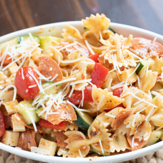 Salad Supreme Pasta Salad is a quick and easy side dish recipe.