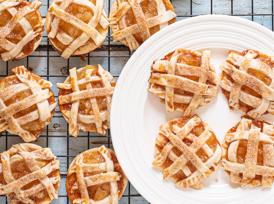 Apple Pie Cookies cooling on wire rack before being served for dessert.