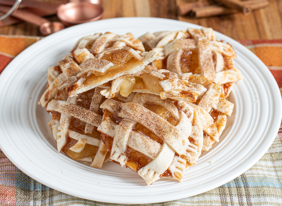 Caramel Apple Cookies filled with apple pie filling.