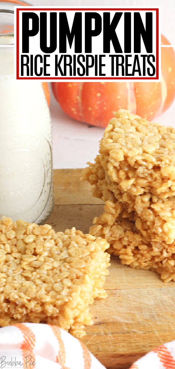 Pumpkin Rice Krispie Treats Pin 1