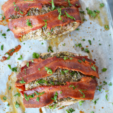 Pork Chops Wrapped in Bacon