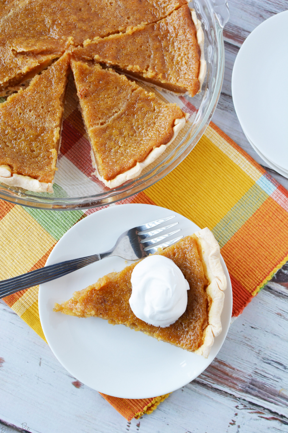 Easy Honey Pie being served for dessert. 