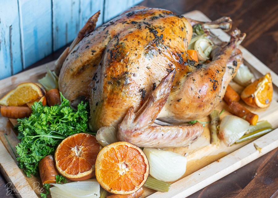Thanksgiving Roasted Turkey with Herb Butter