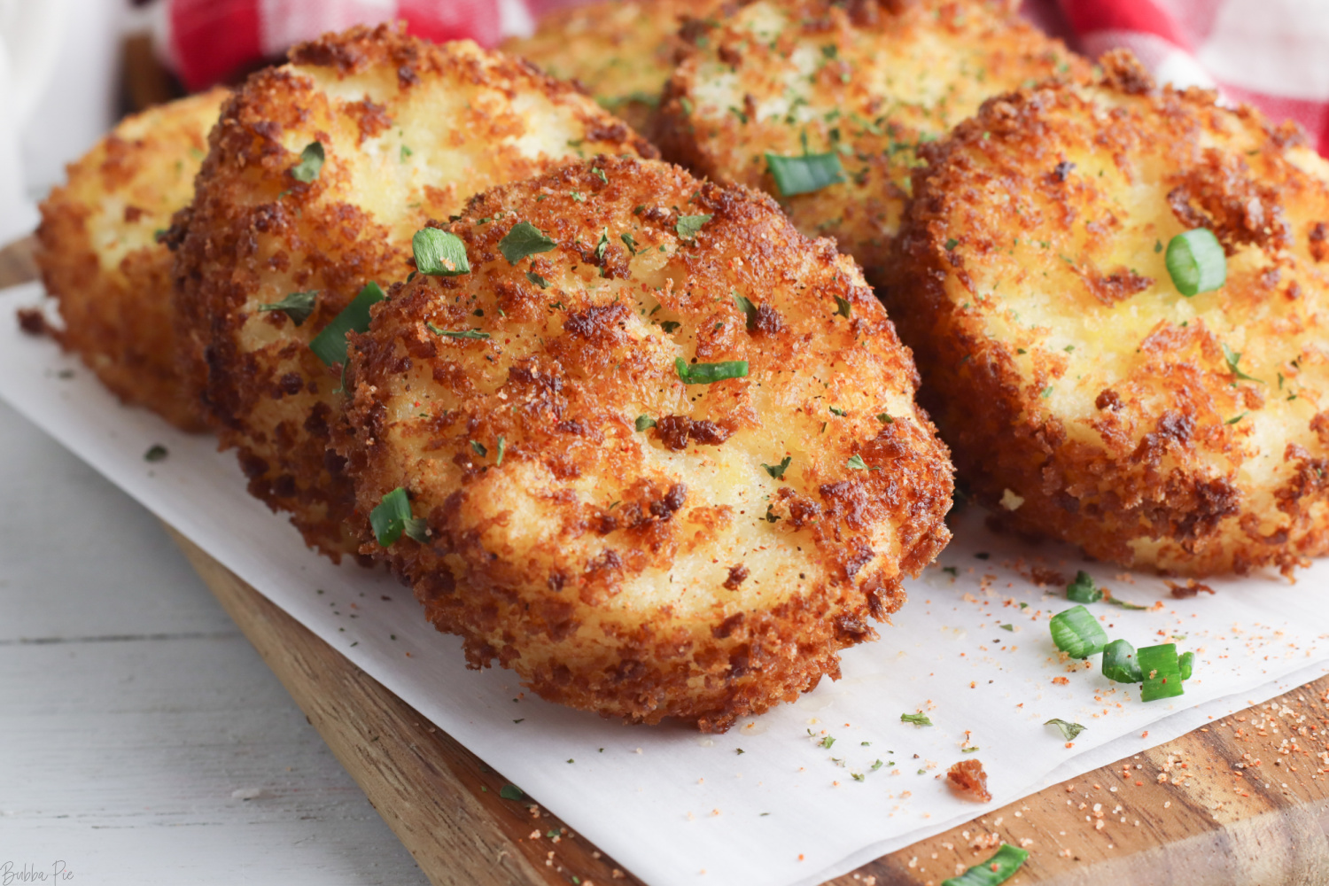 Cheesy Fried Grit Cakes are a classic southern dish.