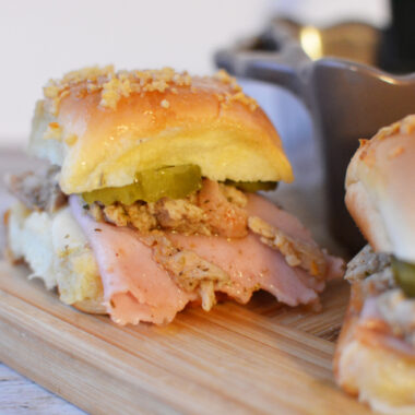 Easy Cuban Sliders are an easy lunch, dinner or appetizer.