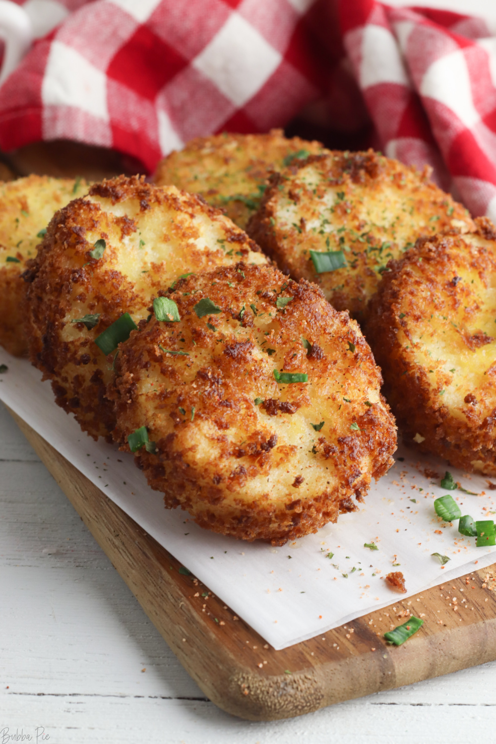 Fried Grit Cakes made with cheese