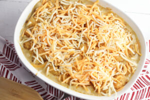 Cover cowboy casserole with remaining cheese.