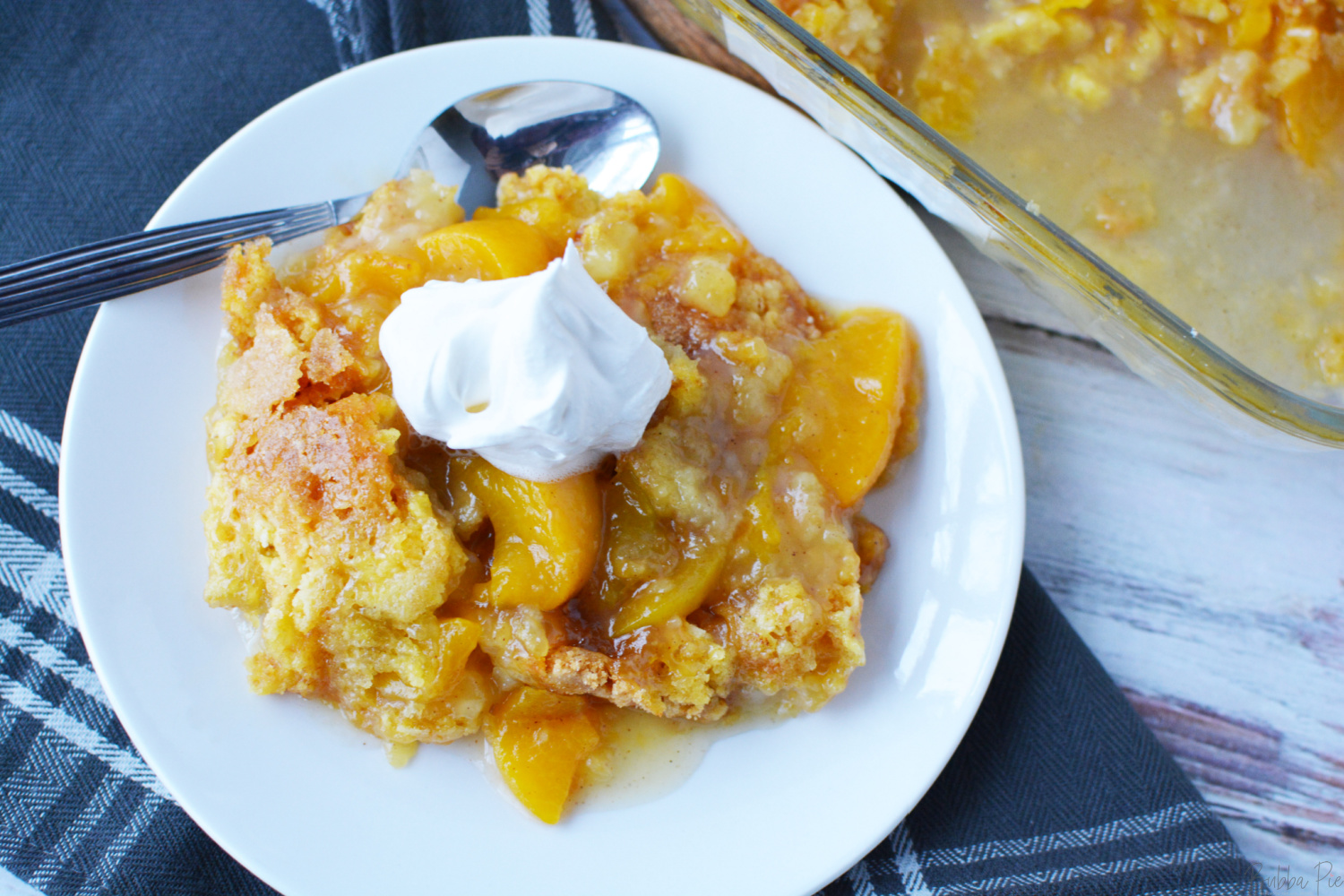 Easy Cake Mix Peach Cobbler