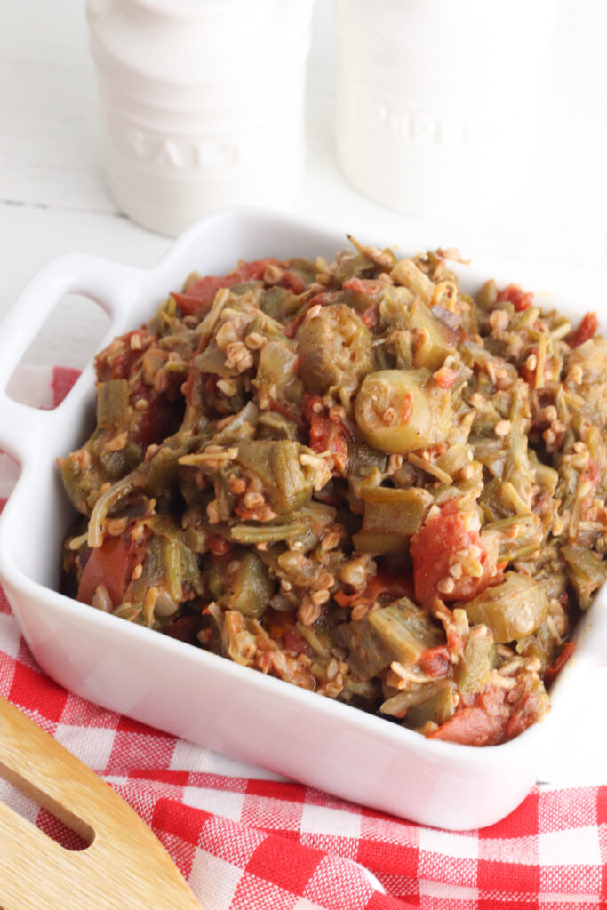 Vegetarian Smothered Okra - BubbaPie