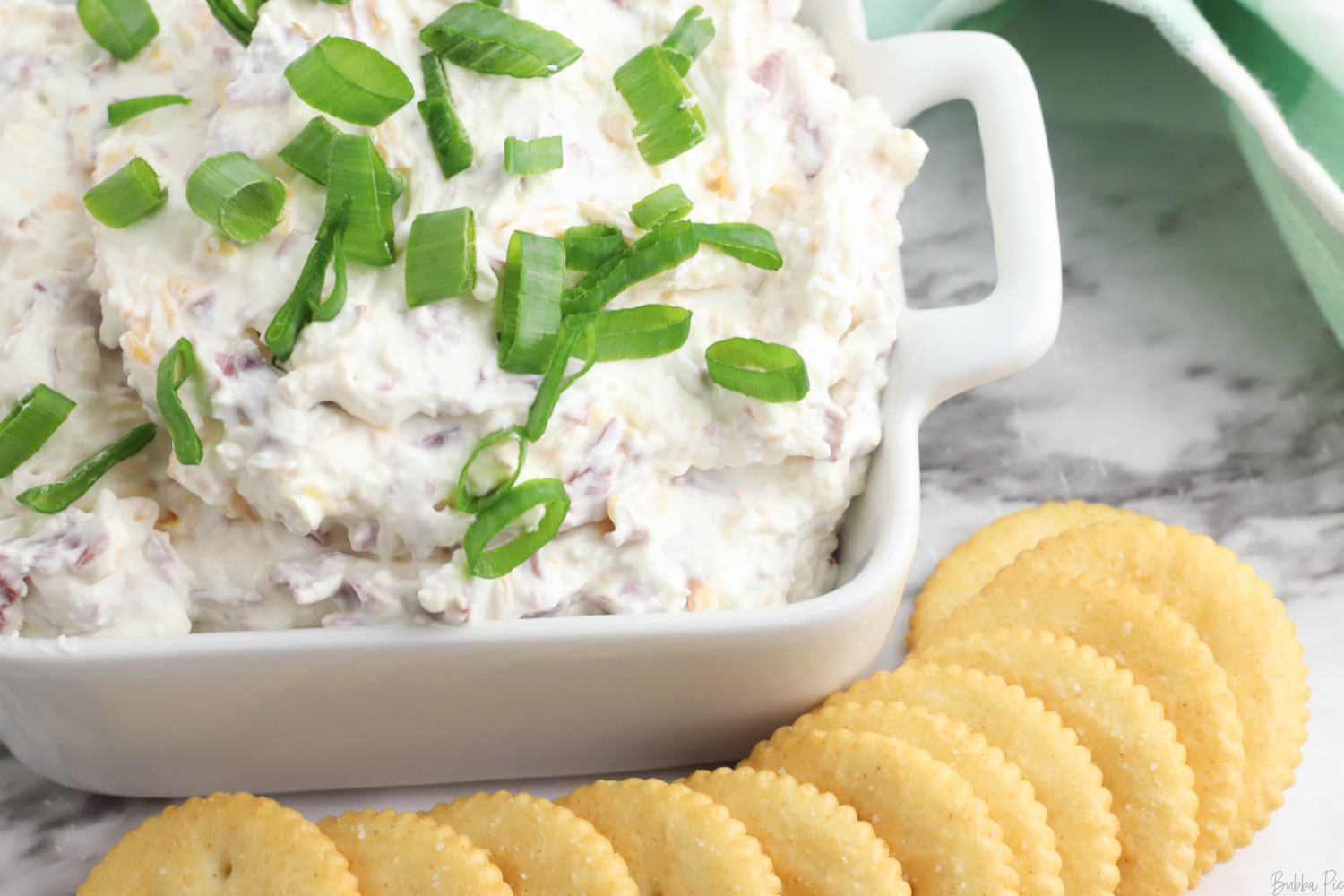 Dried Beef Dip being served at a party.