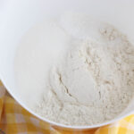 Mixing dry ingredients for muffins