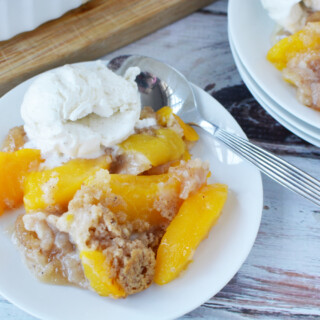 Bisquick Peach Cobbler