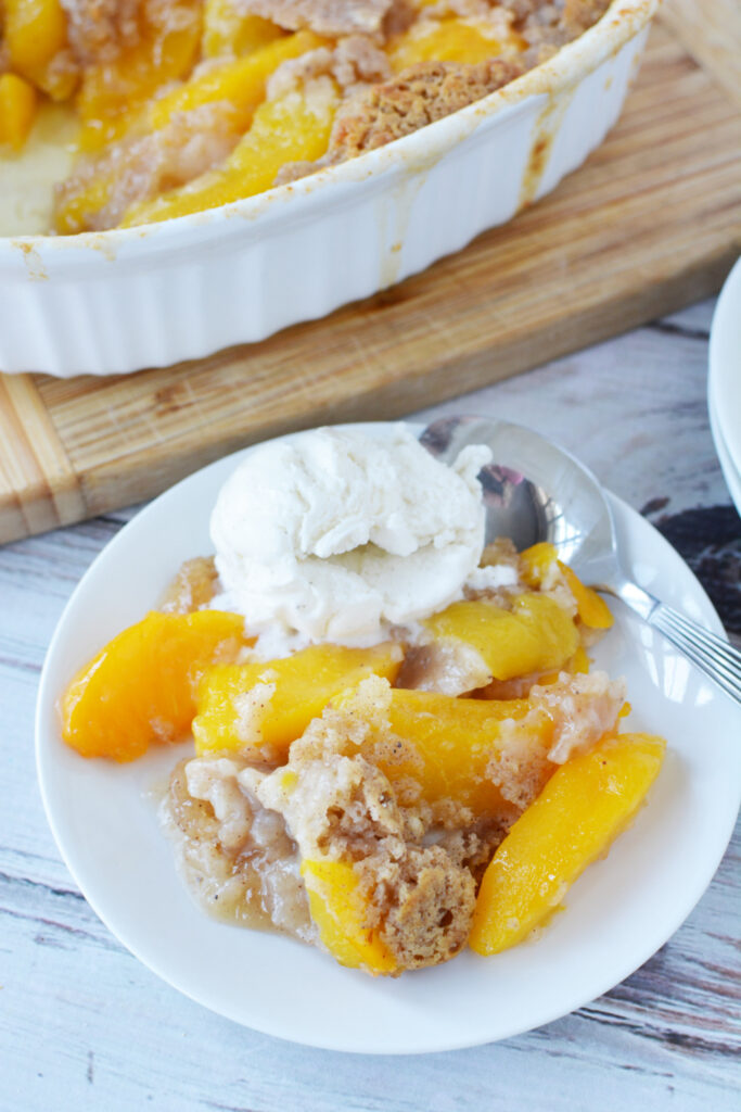 Bisquick Peach Cobbler Recipe - Bubbapie